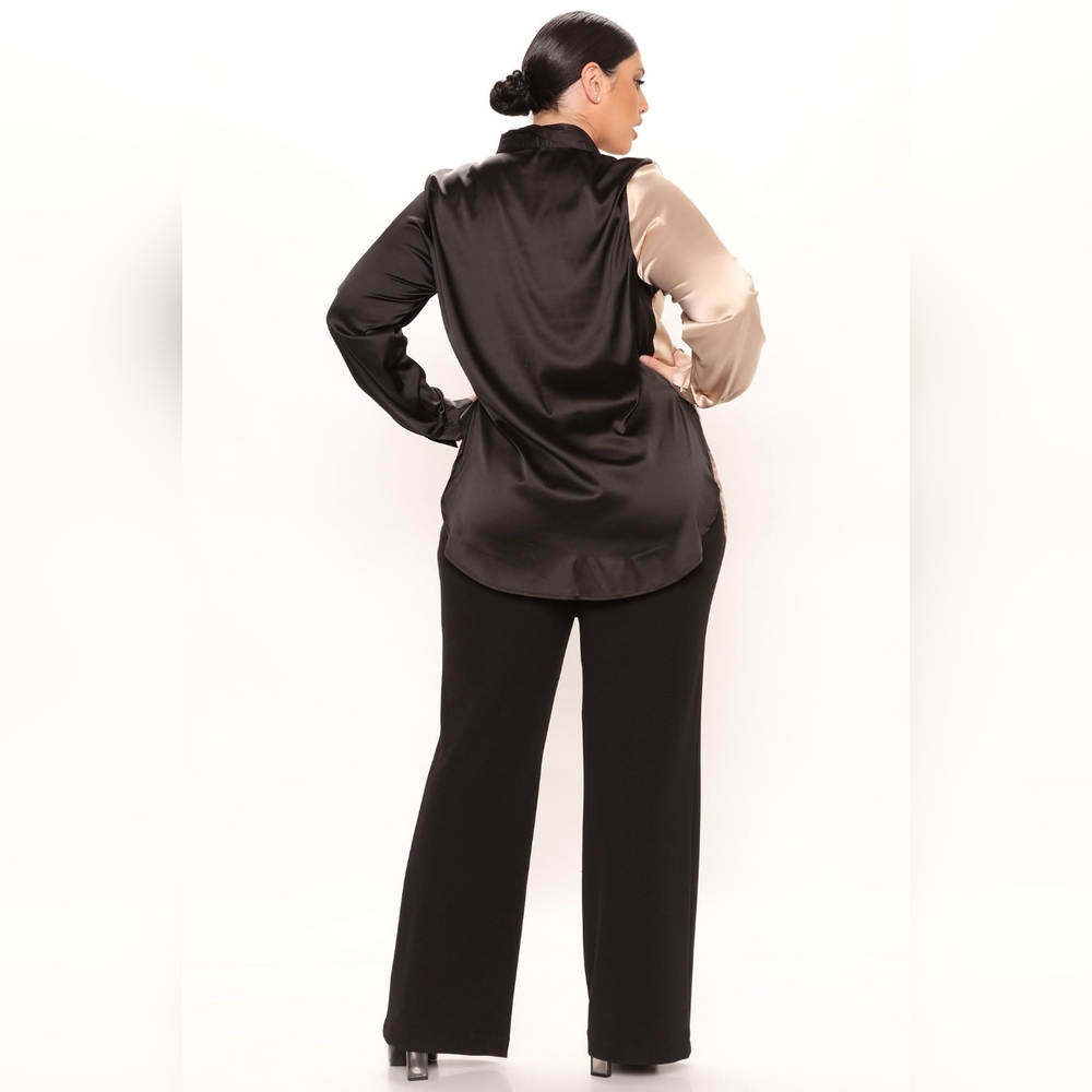 Fashion nova two-tone satin shirt - Picture 10 of 13